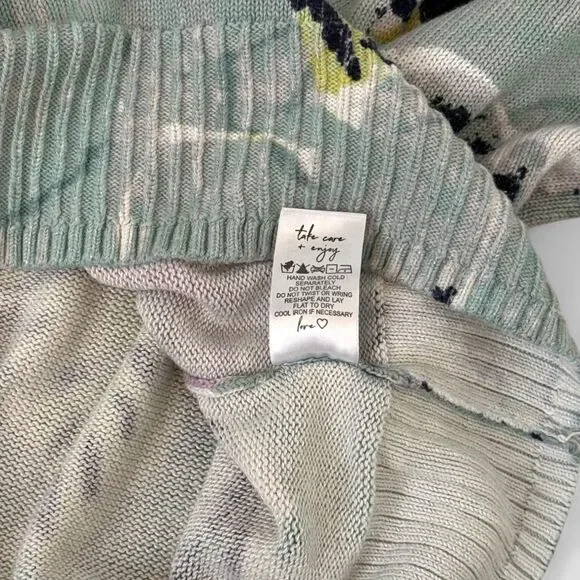 Nic + Zoe Women's Greenhouse Garden Sweater Blue Cotton V-Neck Size XL - Picture 11 of 11